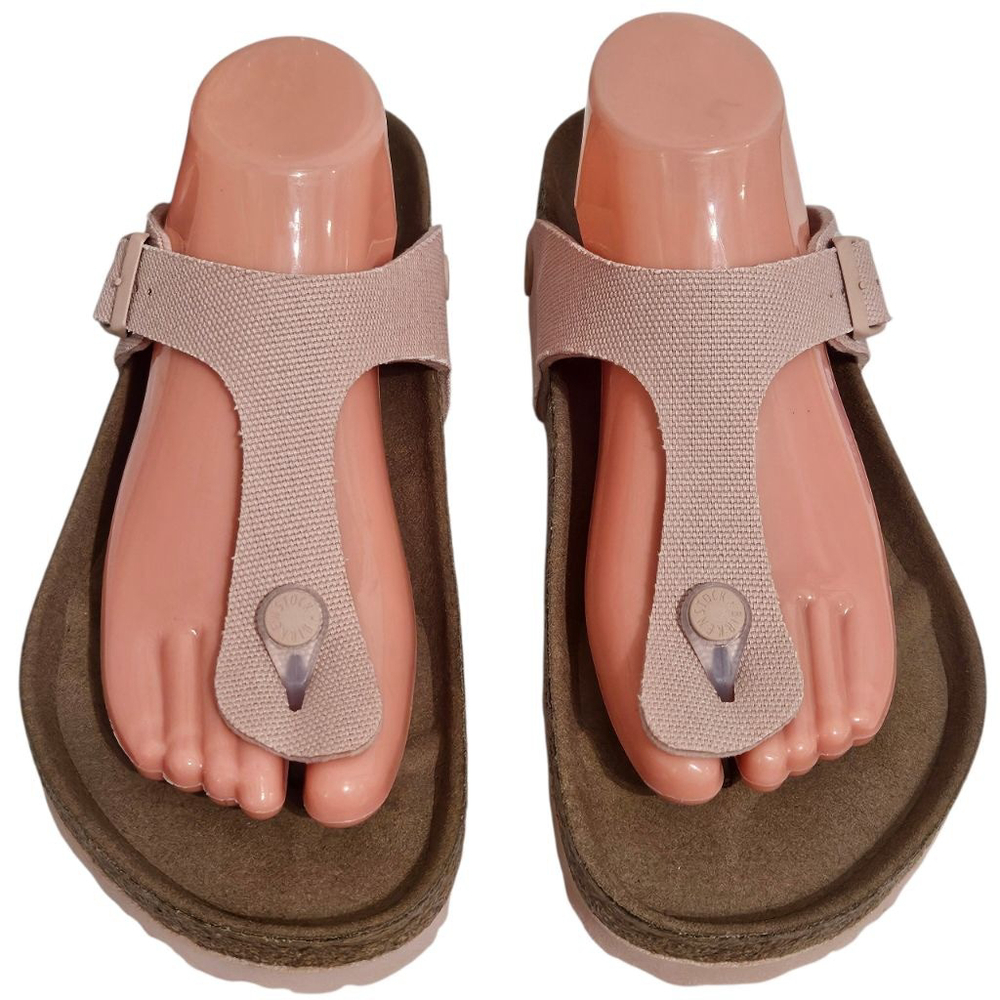 NWT BIRKENSTOCK Gizeh Rivet Vegan Soft Pink Women's Sz 12 - Picture 2 of 8